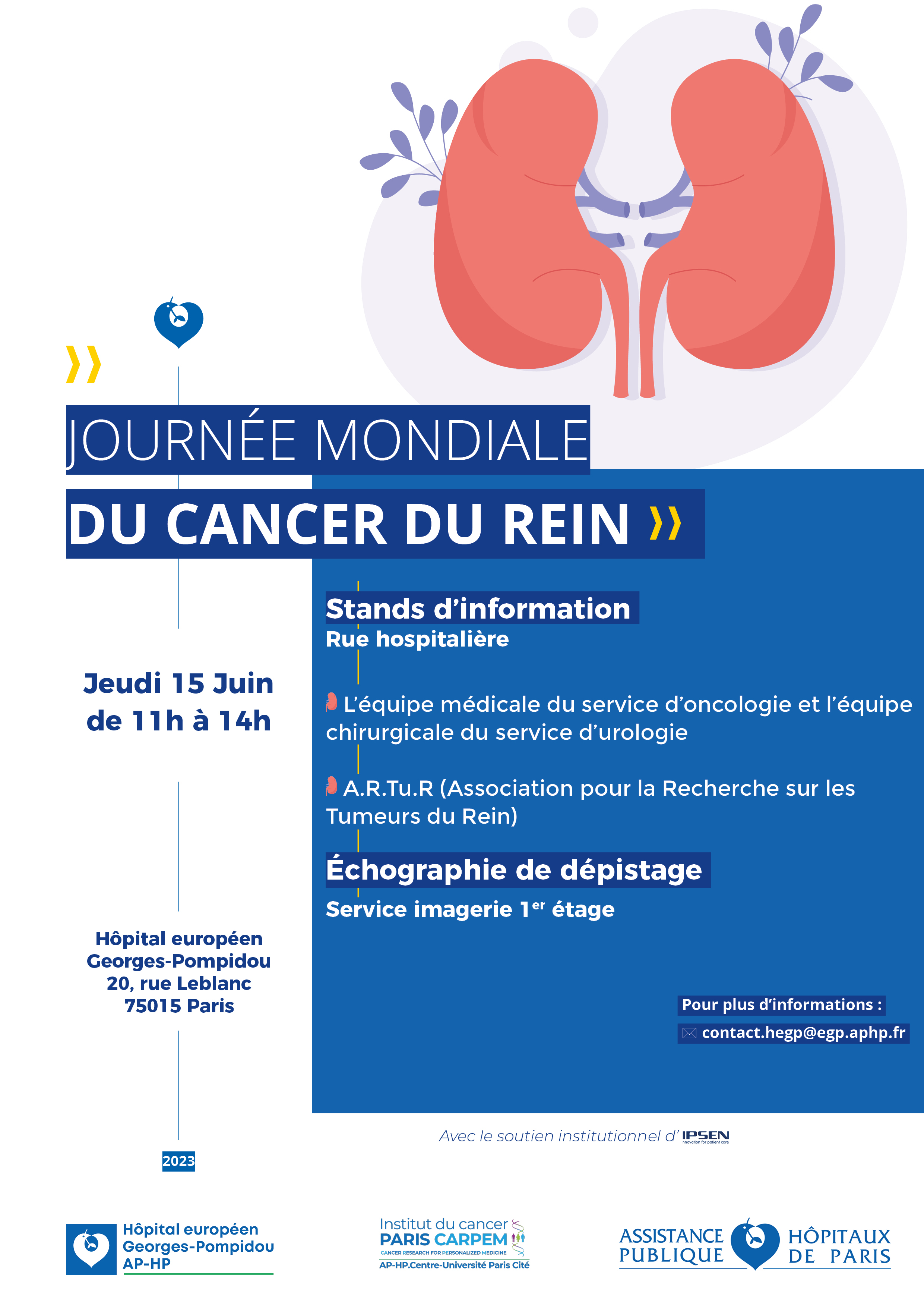 Journ E Mondiale Du Cancer Du Rein H Pital Europ En Georges Pompidou