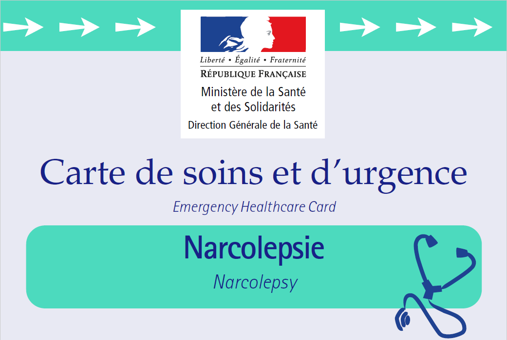 Visuel Carte de soins et d'urgence narcolepsie